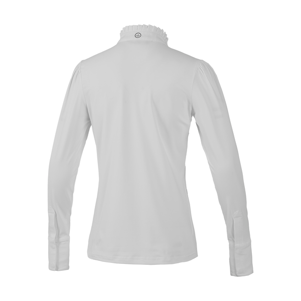 KLfiori Damen Trainingsshirt mit Plissee-Kragen