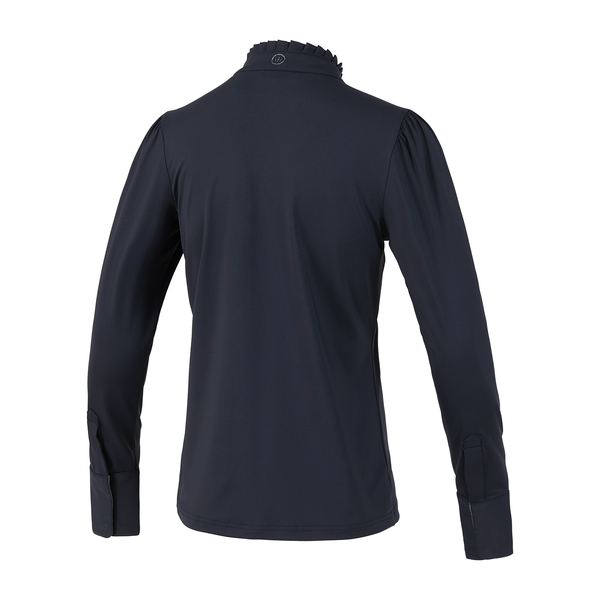 KLfiori Damen Trainingsshirt mit Plissee-Kragen