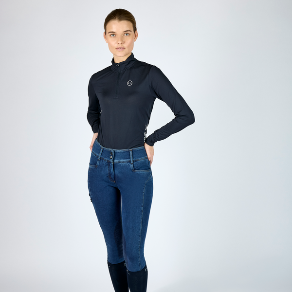 KLkayce Denim-Reithose mit Kniebesatz für Damen