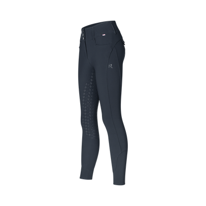 Klkimi A-Shape Reithose für Damen mit Vollbesatz und mittlerer Bundhöhe 