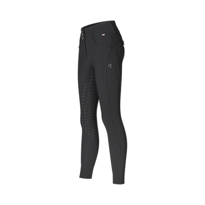 Klkimi A-Shape Reithose für Damen mit Vollbesatz und mittlerer Bundhöhe 