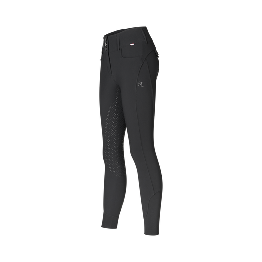 Klkimi A-Shape Reithose für Damen mit Vollbesatz und mittlerer Bundhöhe 
