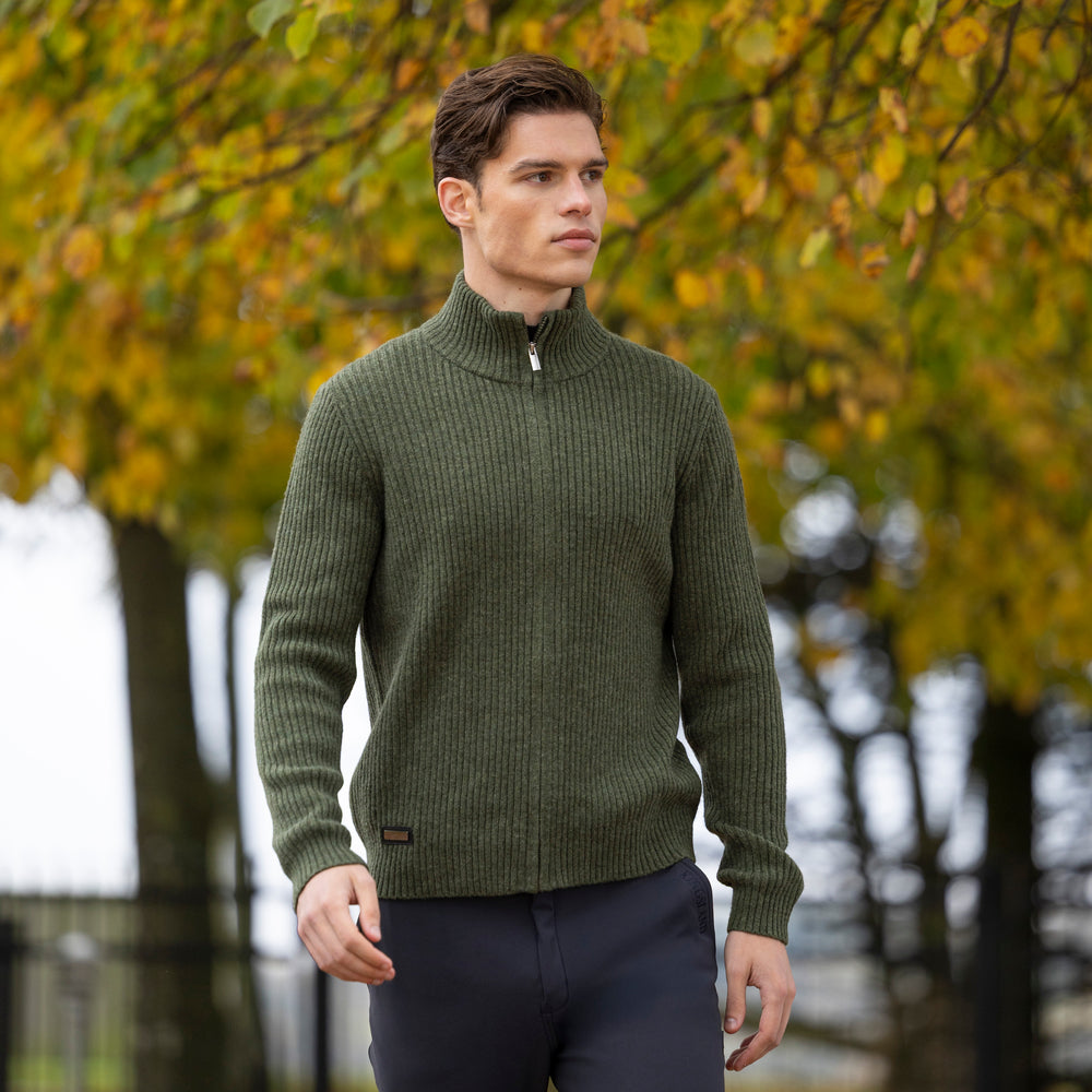 KLAndre Cardigan mit durchgehendem Reißverschluss für Herren