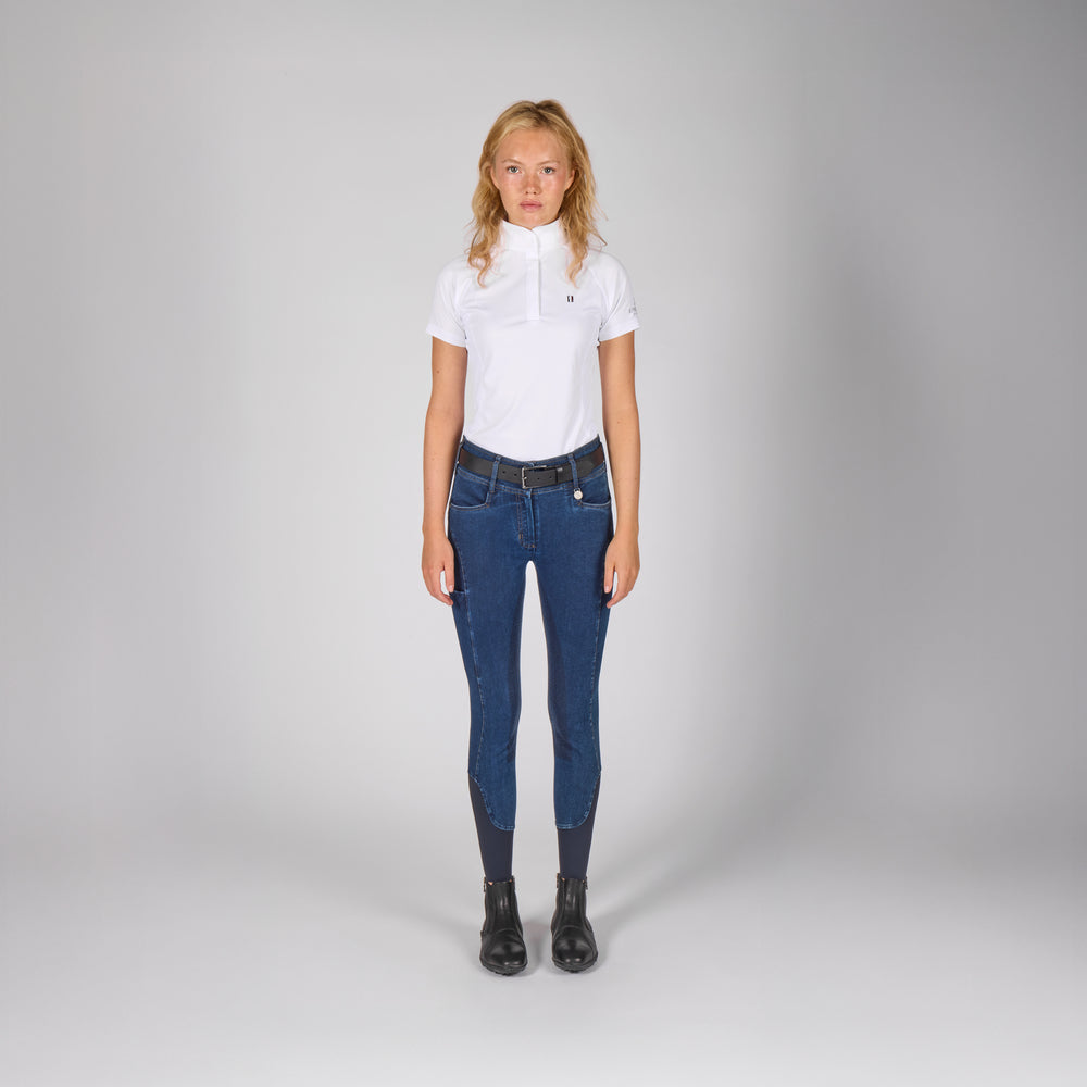 KLKayce, H-Shape, Denim-Reithose, Vollbesatz, Damen