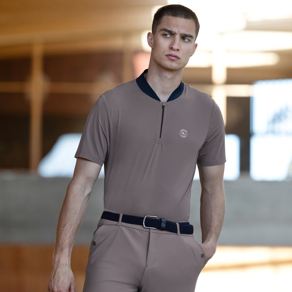 KLLiam Herren-Trainingshemd mit kurzen Ärmeln