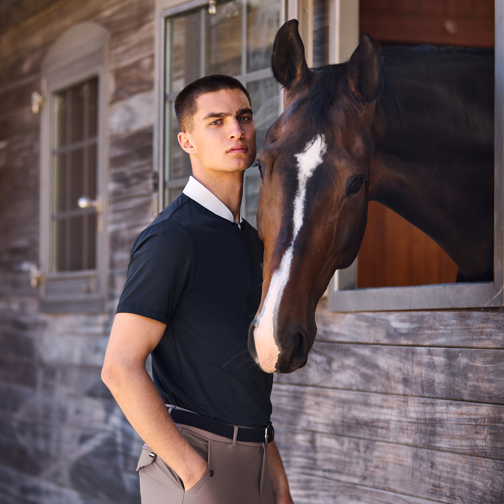 KLLiam Herren-Trainingshemd mit kurzen Ärmeln